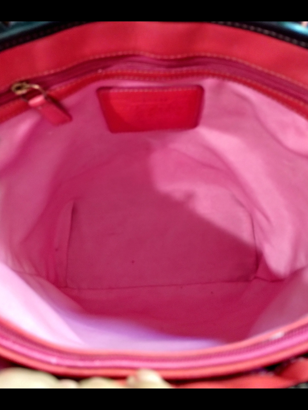 Coach Cabana Straw Woven Style #8908 In Pink Ombre Wash Tote Bag - Picture 8 of 12